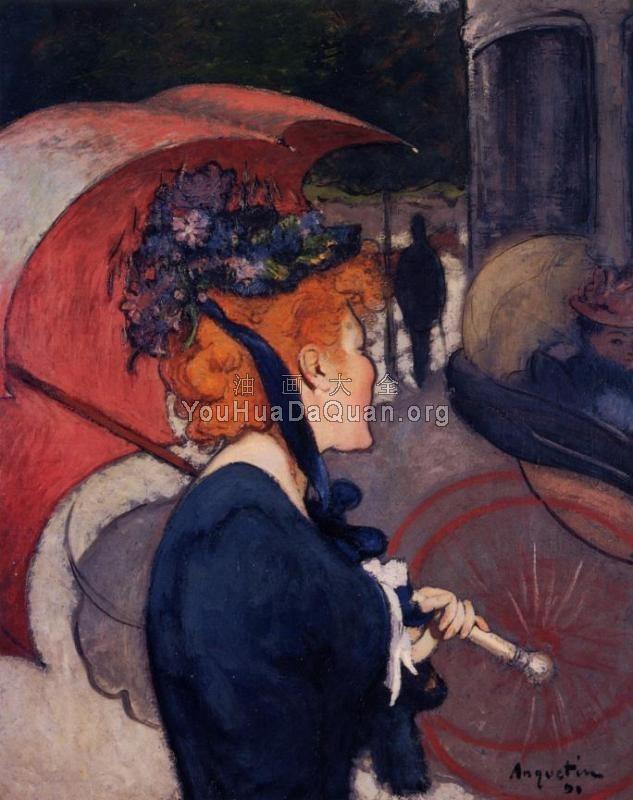 Woman with Umbrella - 路易斯·安克坦